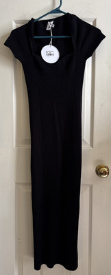 open lace back dress Lynsey Midi Dress Black