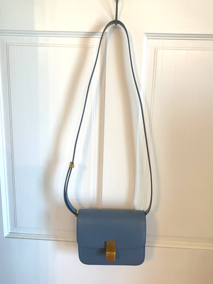 Celine Small Classic Box Bag Blue Grainy Leather | eBay