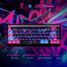 Jinx Keycaps 130-Key PBT Cherry Profile Translucent Graffiti for Aula F75