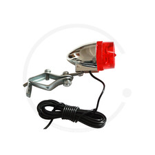 Retro Randonneur Strebenrücklicht | Vintage Rückleuchte (klein) | silber