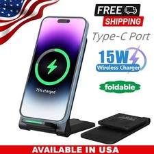 Wireless fast charger charging pad stand, dock for samsung galaxy iPhone phone