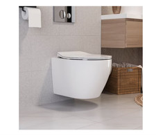 DeerValley Wall Hung Toilet Bowl, Elongated Toilet 1.1GPF/1.6 GPF No Seat