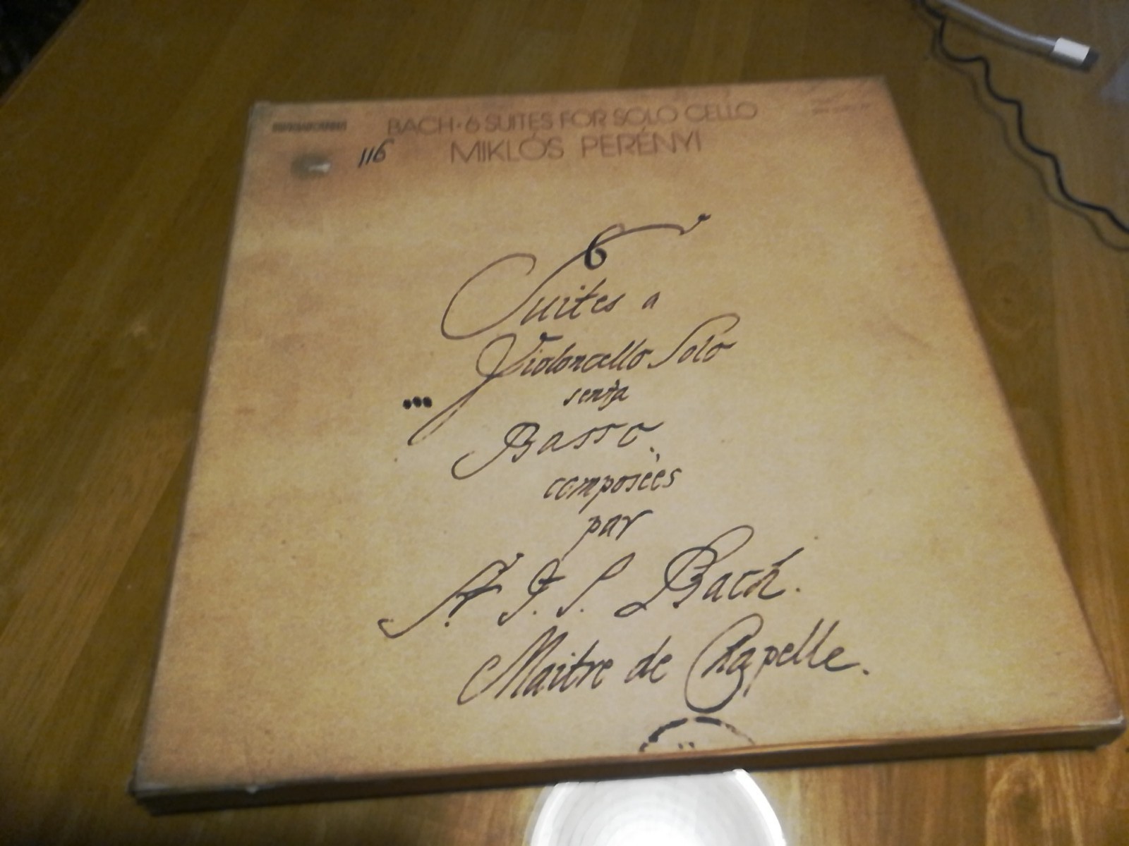 MIKLOS PERENYI BACH 6 SUITES FOR SOLO CELLO HUNGAROTON 3 LP BOX NM