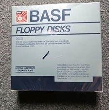 1 Box of NEW BASF 2S/2D 5.25" Two Sided Double Density Floppy Disks 10 Pack A4
