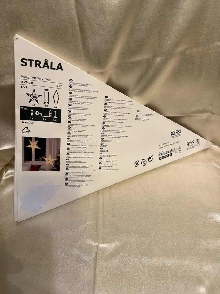 IKEA STRÅLA PAPEL ESTRELLA LÁMPARA PANTALLA 28” COLGANTE LUZ PANTALLA (CAJA DESGASTE) Foto 4 de 4