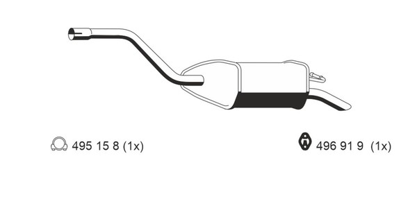 EndschalldäMpfer NachschalldäMpfer Ernst 344180 FüR Mondeo Ford BWY 3 Turnier-image