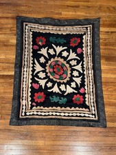 Uzbek antique vintage suzani handmade embroidery home decor