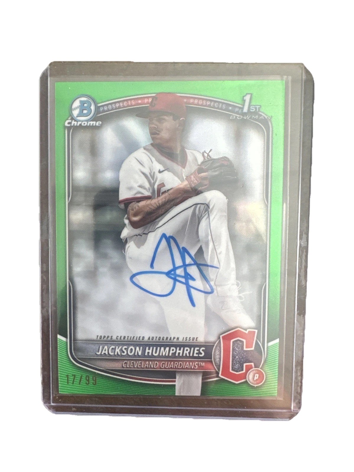 2025 Bowman Jackson Humphries #CPA-JHU Green Chrome Refractor Auto #/99