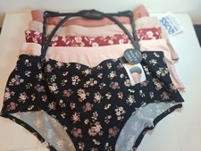 5 NEW PRIMA VALENTINA 851404 BLFL NO PANTY LINES SOFT MF HIPSTER PANTIES XL