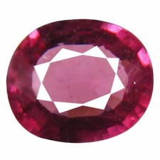 1.45 ct Amazing Un-Heated Oval Cut 8 x 6 mm Purplish Pink Rhodolite Garnet