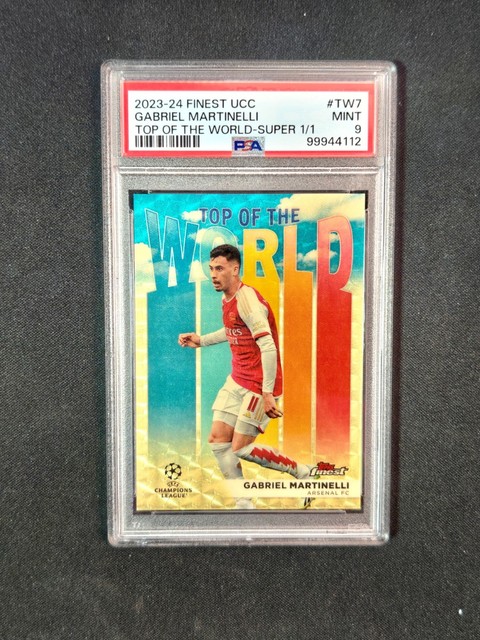 2023-24 Topps Finest UCC Gabriel Martinelli Top of  the World 1/1 Superfractor
