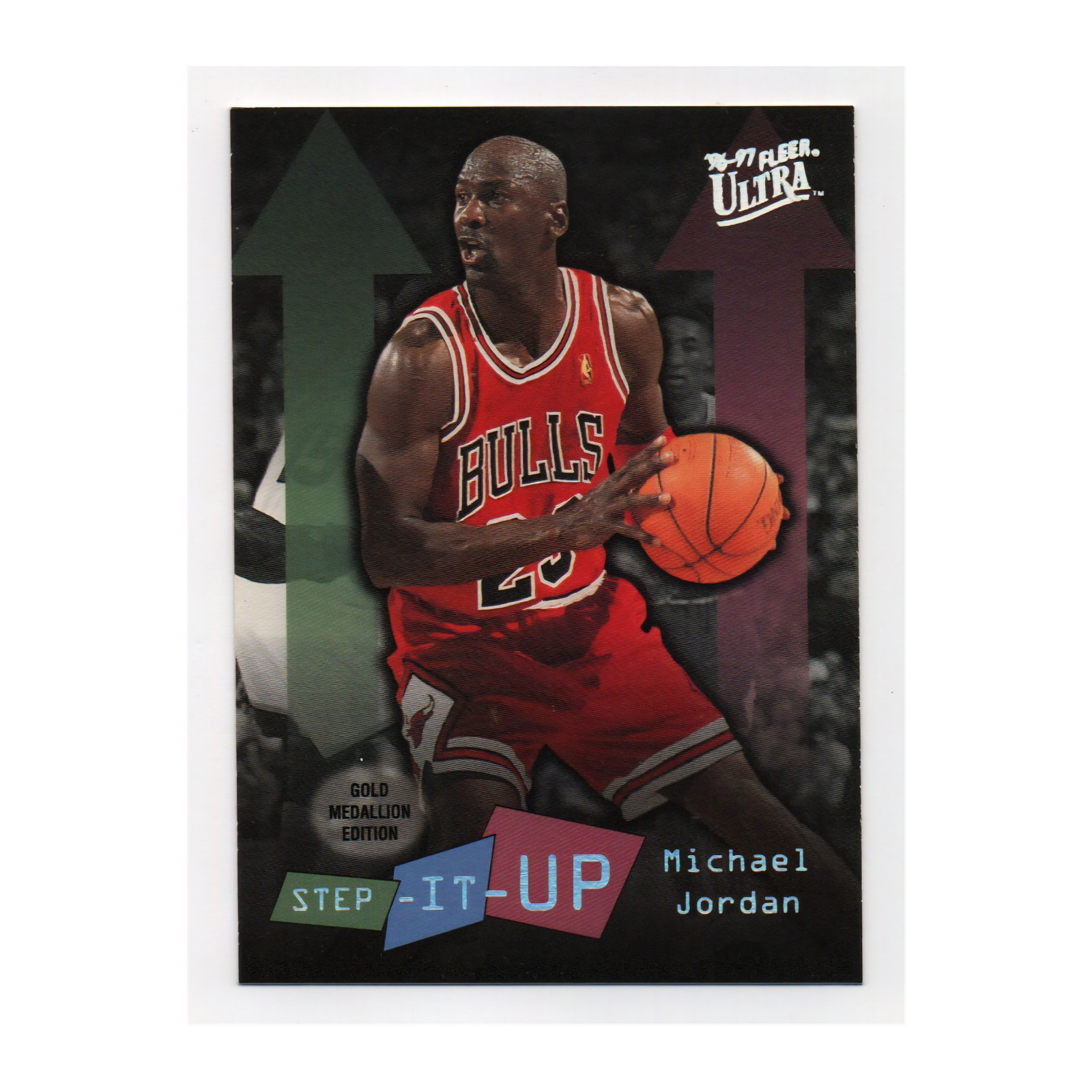 Fleer 1996-97 Ultra Step-It-Up Gold Medallion Michael Jordan Bulls #G-280