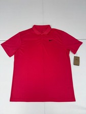 Nike Court Dri-Fit Tennis Polo Shirt Mens Large Red Spread Collar DD8372-629