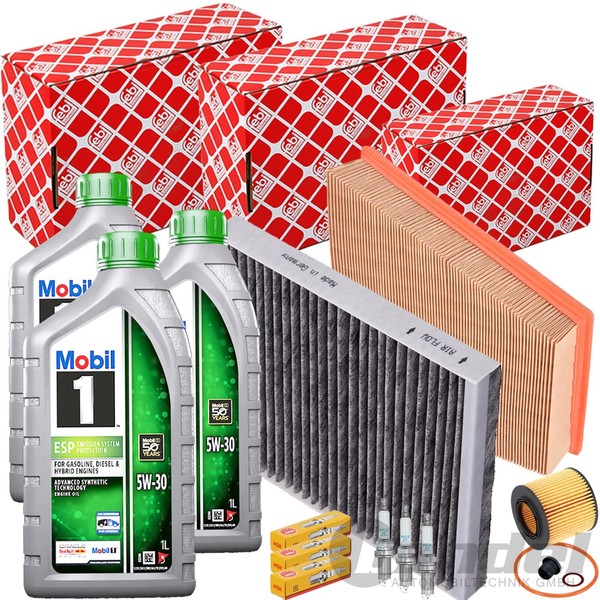 Febi Filterset+Mobil 5W30 ÖL Passend FüR Ibiza 4 Fabia 6Y 545 VW Polo 9N 6R FOX-image