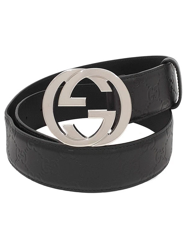 Ceinture cuir Gucci signature taille 85 411924 homme garantie 1 semaine occasion