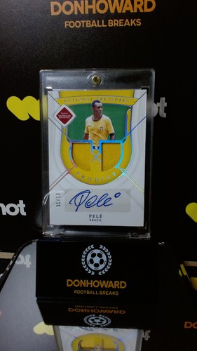 2022 Panini National Treasures Road to World Cup Pele Player Worn Patch Auto /10