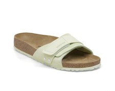 Birkenstock Oita Suede Leather Slides Faded Lime Size 39