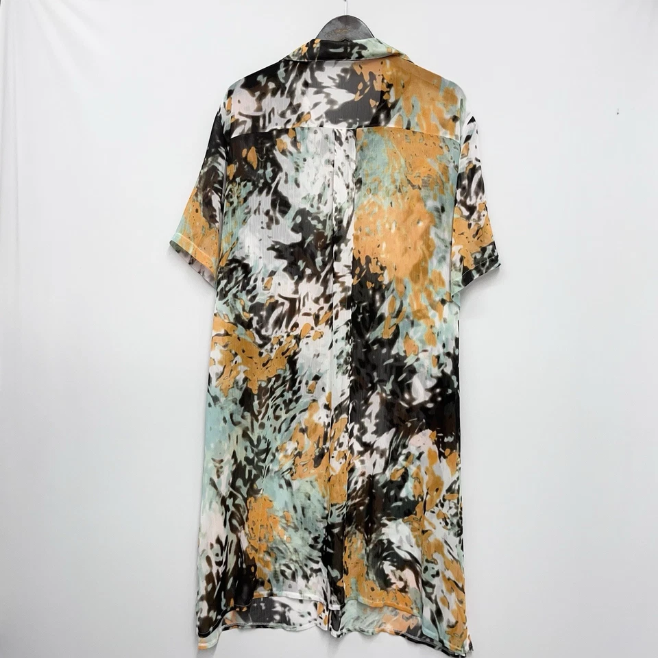 Traje de baño para mujer La Perla marrón/naranja con botones delanteros encubrir busto superior 52" Foto 4 de 4