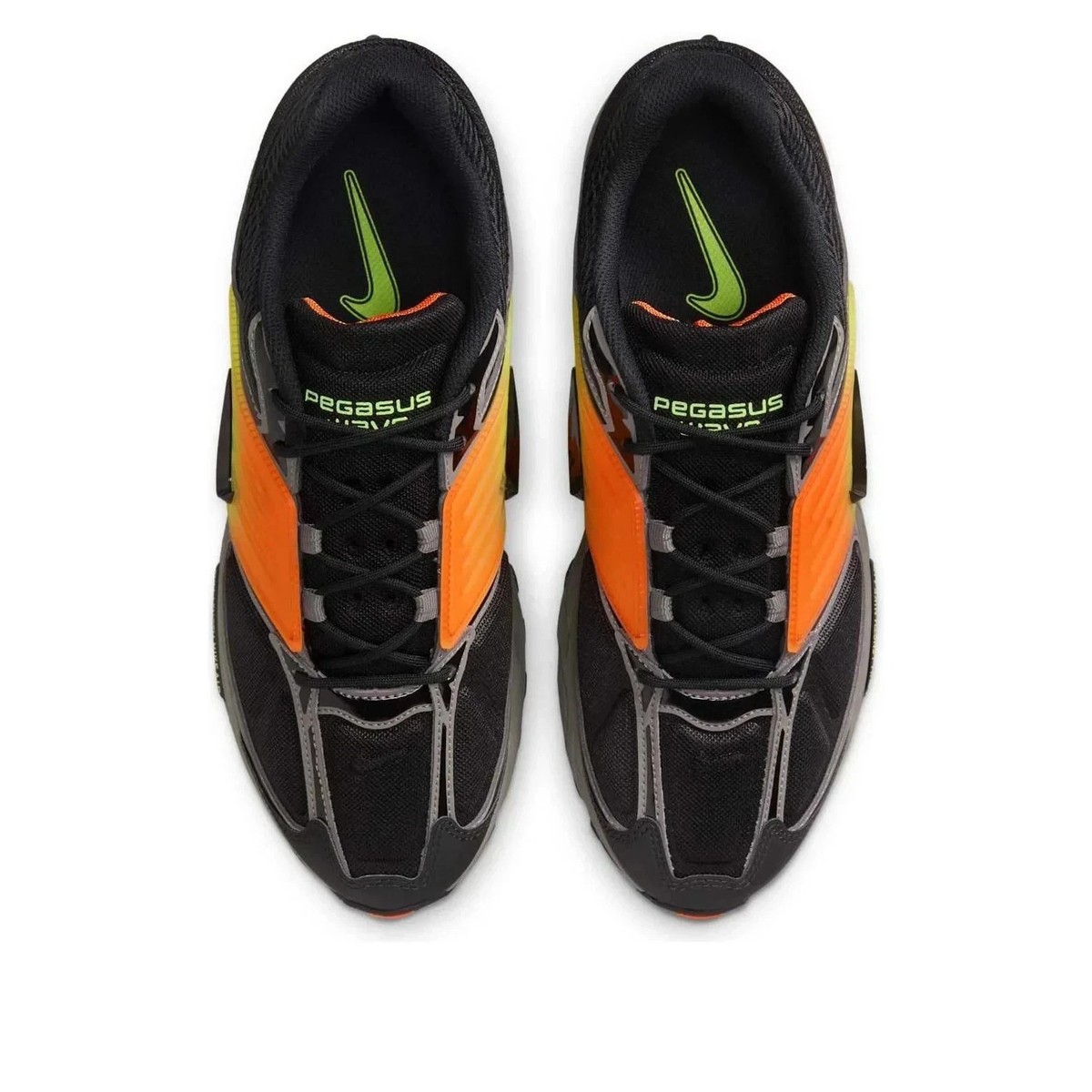 Nike Air Pegasus Wave Black Flat Pewter Orange Sneakers IB0612-005