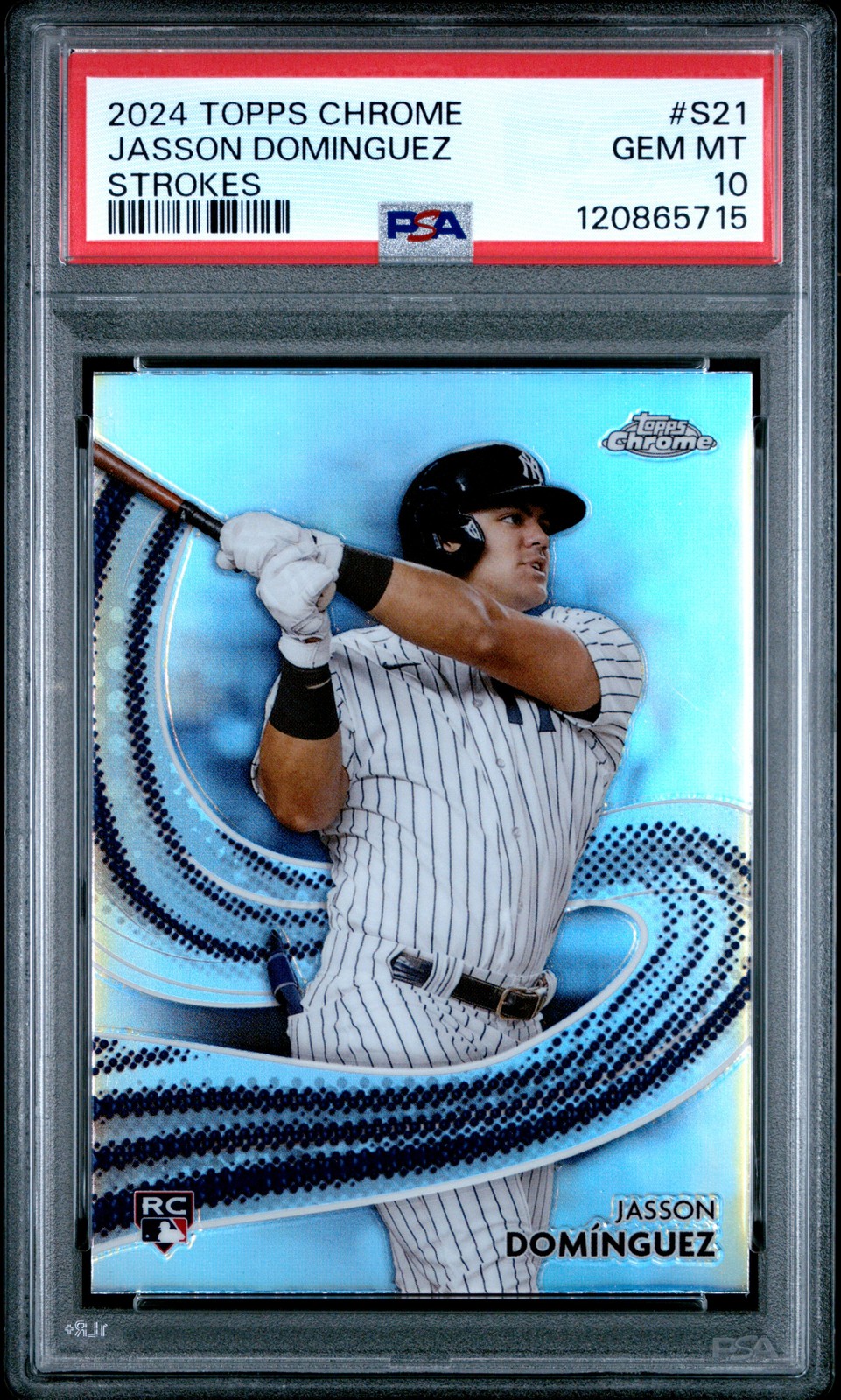 PSA 10 Jasson Dominguez ROOKIE  2024 Topps Chrome Strokes 120865715