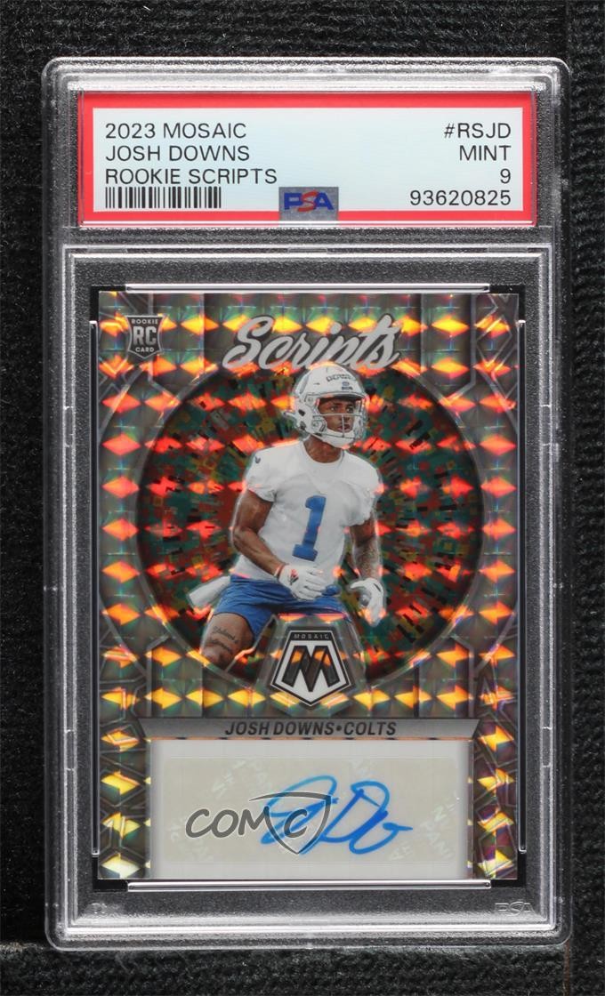 2023 Panini Mosaic Rookie Scripts Josh Downs #RS-JD Auto RC 7gk