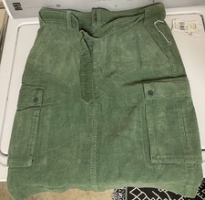 Ralph Lauren Velvet Green 5-Pocket skirt Vintage 90s, Size 4