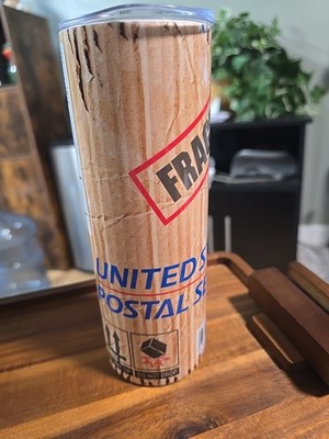 USPS Priority Mail 20oz Skinny Tumbler Stainless Steel Postal Worker Gift 