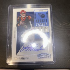 Logan Woodside 2018 Panini Contenders Rookie RC Auto ( Bengals )