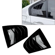Rear Side Window Quarter Louver Trim For BMW 3 Series F30 2013-2019 Gloss Black