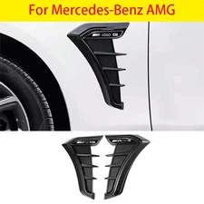 Fit For Mercedes-Benz AMG Black Air Flow,Vent Side Fender Decor Sticker Trim 2X