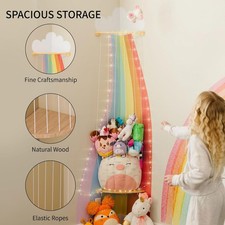 Corner Stuffed Animal Storage Organizer - Stuffed Animal Holder, Stuffy Storage,