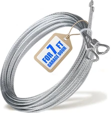 2-Pack 8ft-9in Garage Door Replacement Cable 3/32in for 7ft Doors Galvanized Set