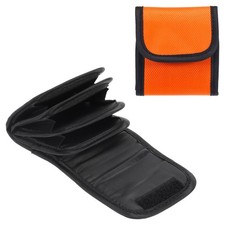 58mm Camera Filter Case 4 Pocket Camera Filter Case Pouch Orange