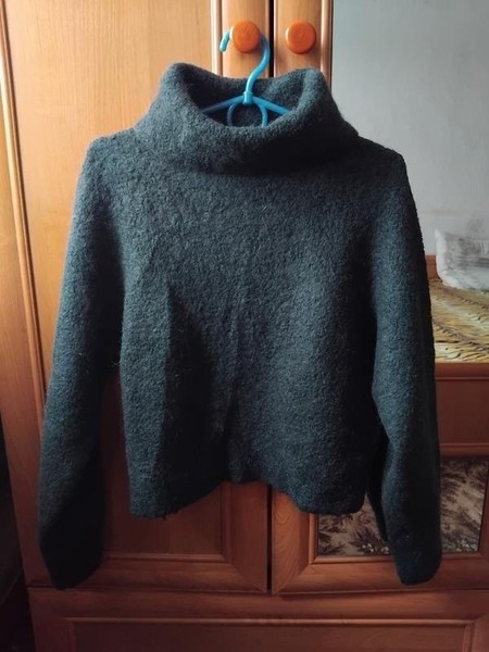 Women & Other Stories Sweater Green Wool M #3FN5