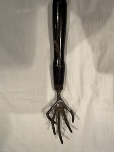 Vintage Hand Cultivator with Wood Handle