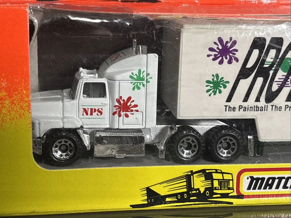 Very RARE 1993 Matchbox Convoy PRO BALL Paintball Promo UNPUNCHED! Plastic Damag - Image 2 of 4