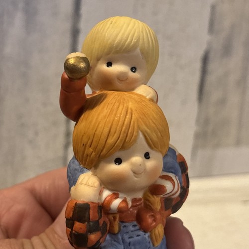 Vintage Enesco Country Cousins Christmas Figurines Lot 1984 Star Ornament Tree - Picture 18 of 22