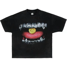 GRILLZ SMILE PILL MOUTH Boxy Vintage Shirt Graphic T-shirt Oversized Streetwear 