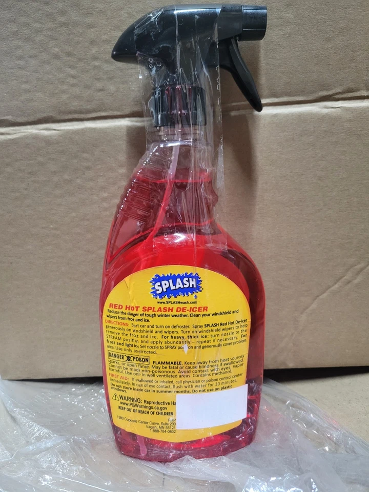 3 SPLASH Red Hot Descongelador Parabrisas y Limpiaparabrisas Gatillo Spray 32 Onzas - Paquete de 3 Foto 2 de 2
