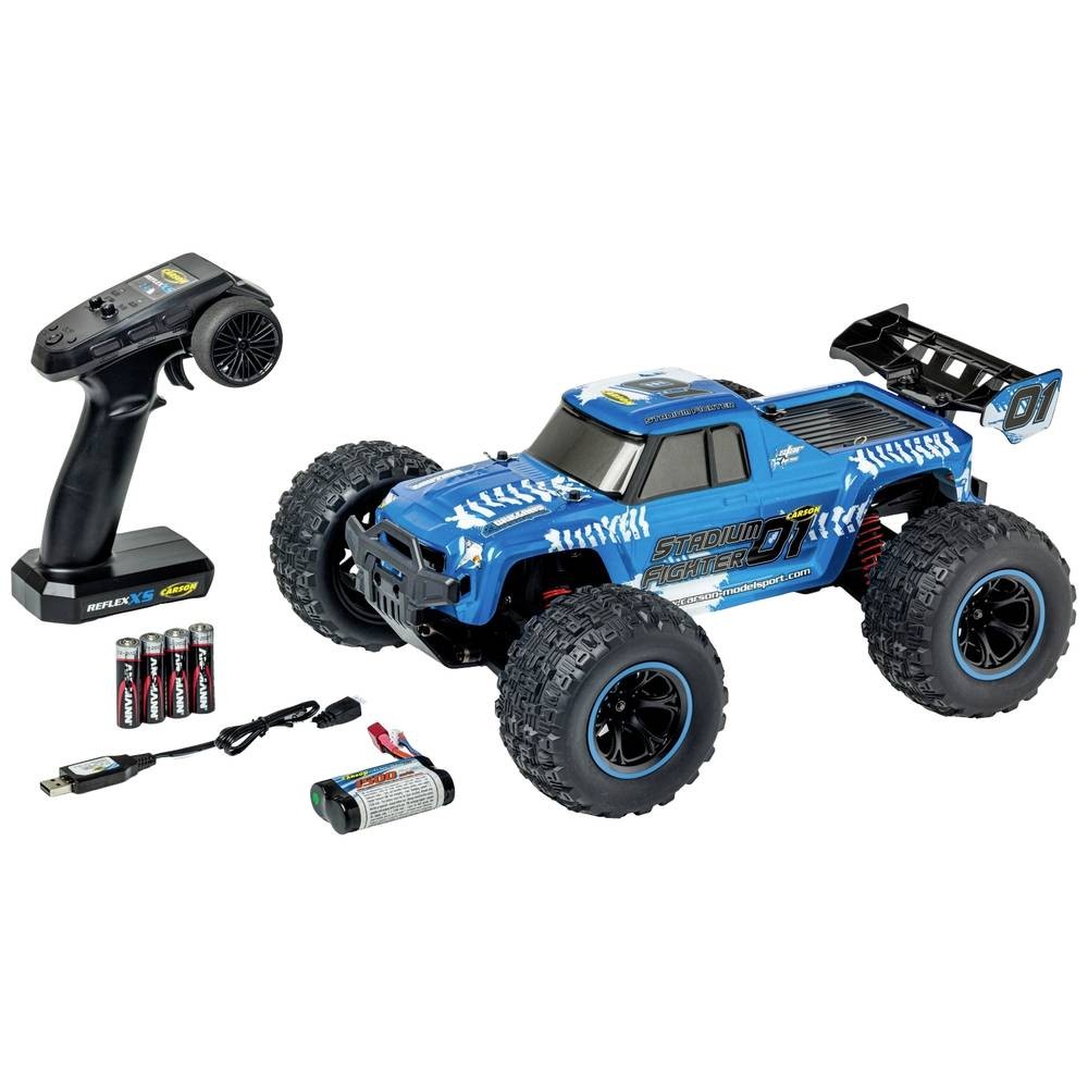 Truggy RC Carson Stadium Fighter 1:10 avec moteur brushed et suspensions tout-terrain