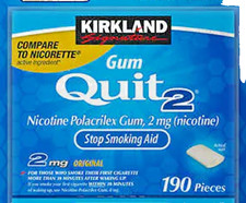 Quit 2mg Nicotine Gum 190 Count Exp 01/2027 Compare Nicorette Stop Smoking Aid