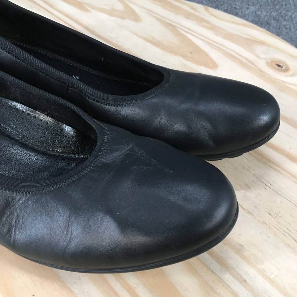 Gabor Shoes Womens US11 UK8.5 Casual Comfort Slip On Ballet Flats Black Leather - Image 4 of 4