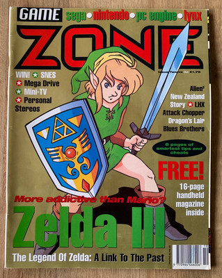 Game Zone Magazine Issue Twelve 12 October 1992 Zelda Cover