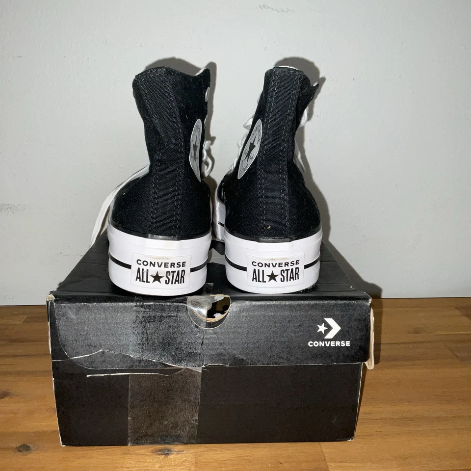 Talla 8 - Converse Chuck Taylor All Star Lift High Negro Blanco W Foto 4 de 4
