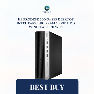 HP ProDesk 600 G4 SFF Desktop Intel i5-8500 8GB RAM 500GB HDD Windows 10/11 WIFI