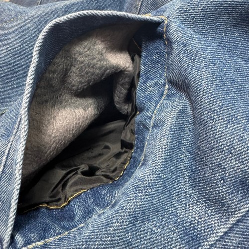 Chaqueta de Camionero Vintage Años 90 Oscar Jeans Denim Sherpa Forrada Azul Talla L - Imagen 9 de 9