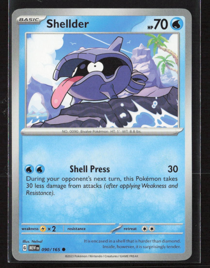 Shellder #090/165 SV: Scarlet & Violet 151 Common Pokemon TCG NM/M
