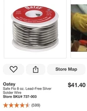 OATEY Safe Flo 8 oz. Lead-Free Silver Solder Wire