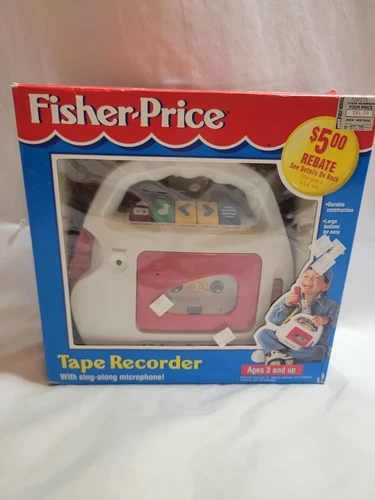 Vintage Fisher-Price Cassette Tape Recorder Player 3800 – NEW in Box! 1992