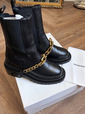 Sandro Boots Kettendetail Chelsea Boot wie neu, Originalverpackung